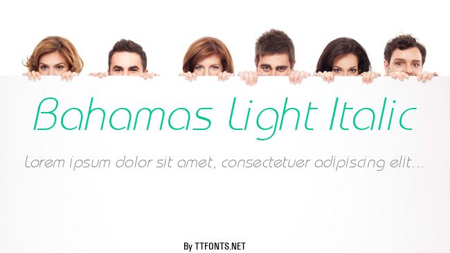 Bahamas Light Italic example